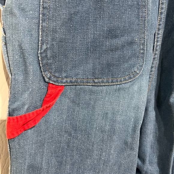 Vintage GWG Scrubbies Bib Overalls Coveralls Dungarees Work Pants Denim Jeans L - Picture 5 of 9